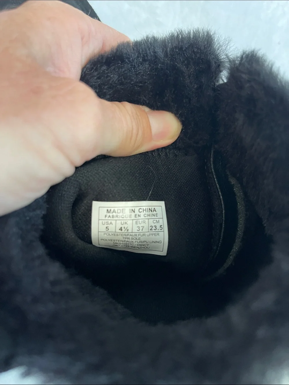 Michael Kors Black Suede Faux-Fur Mid-Calf Boots with Gold Logo